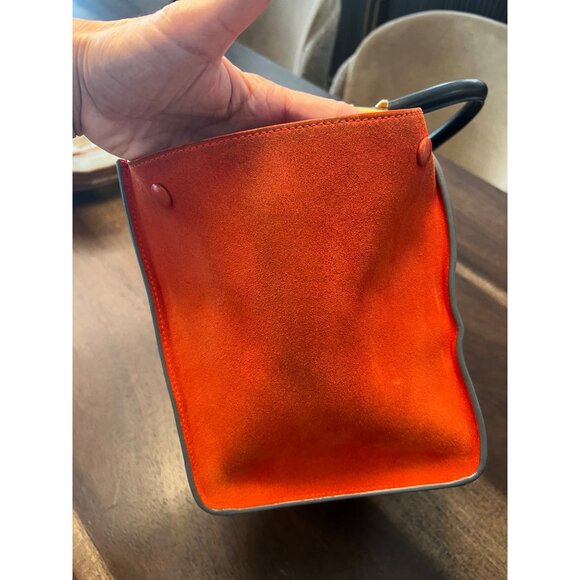 Céline Trapeze Two-Way Bag Tricolor Leather & Suede Handbag - Picture 7 of 16